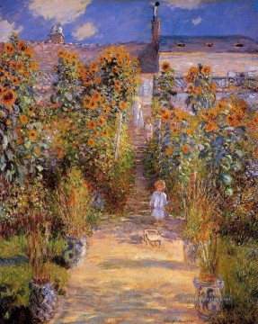  garten - Monets Garten bei Vetheuil II Claude Monet impressionistische Blumen